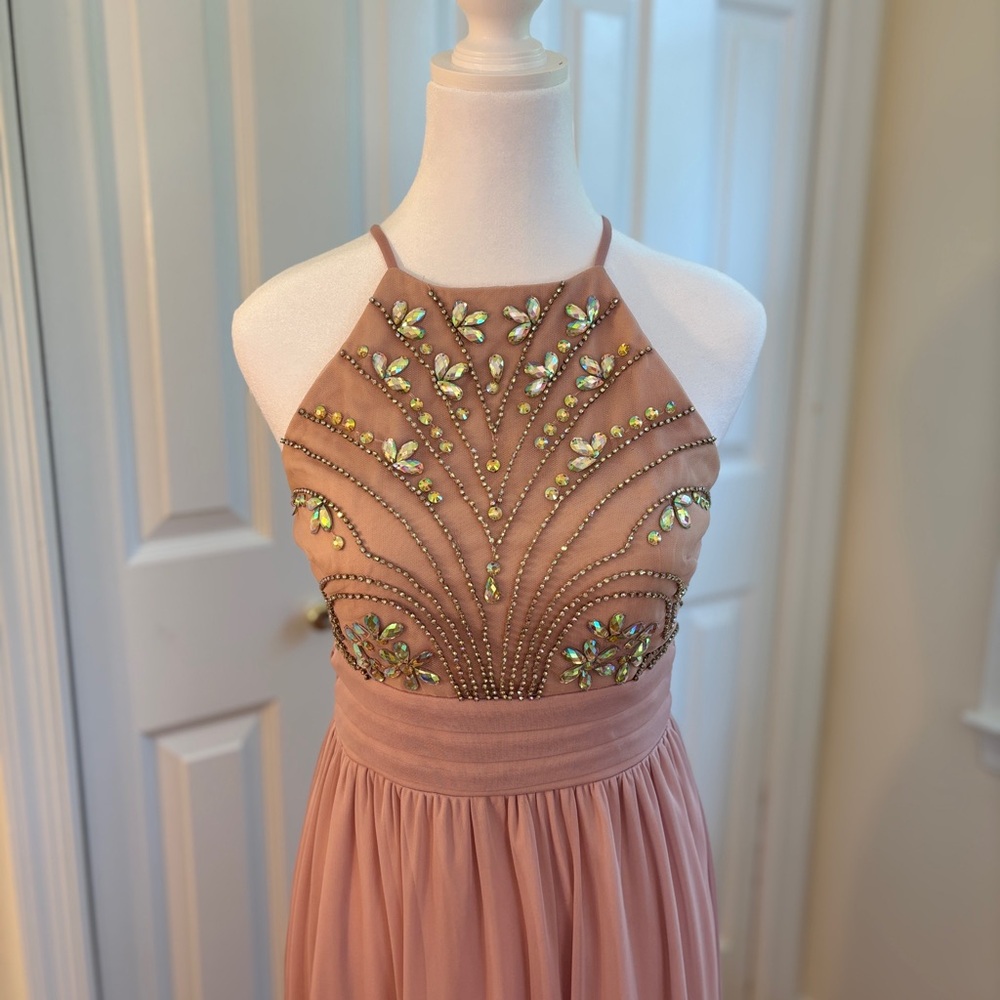 Speechless Blush Halter Dress